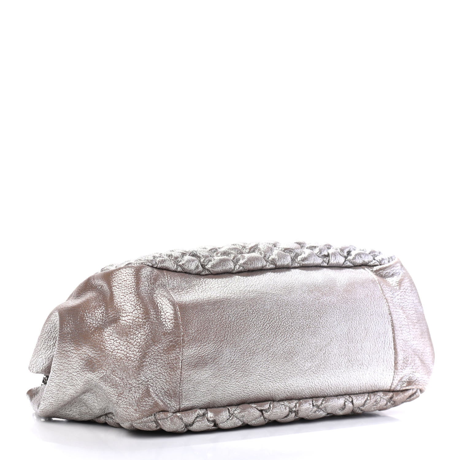 Alexander McQueen Grained Goatskin Quilted Shoulder Bag Pewter 3 of 4