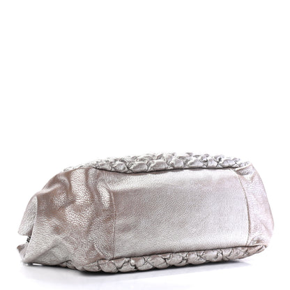 Alexander McQueen Grained Goatskin Quilted Shoulder Bag Pewter 3 of 4