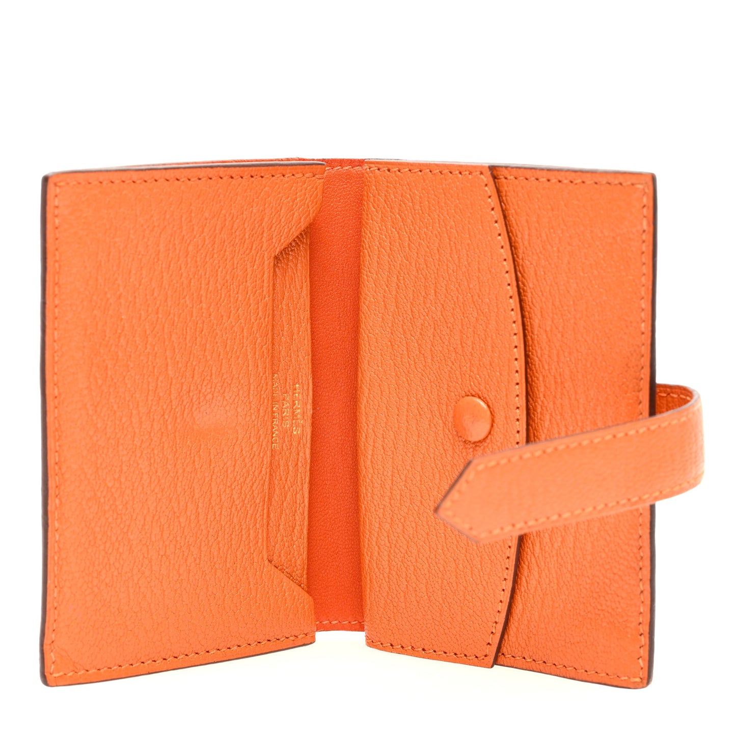 Chevre Mysore Verso Mini Bearn Wallet Orange Feu