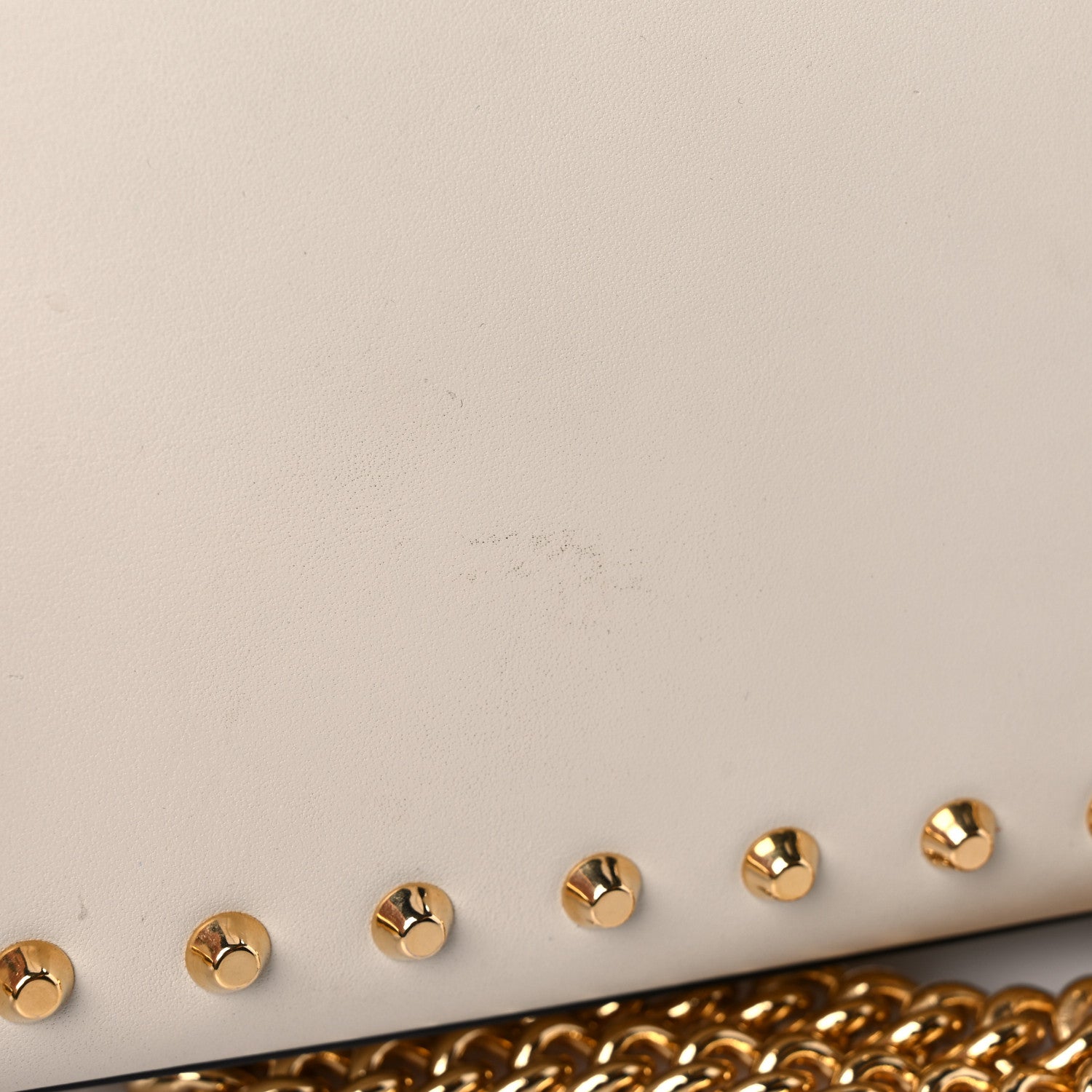 Gucci Calfskin Studded Small Padlock Shoulder Bag White 14 of 17