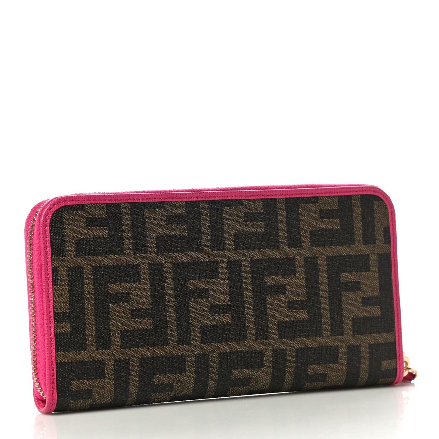 Zucca Spalmati Vitello Elite Zip Around Wallet Tobacco Ciclamino