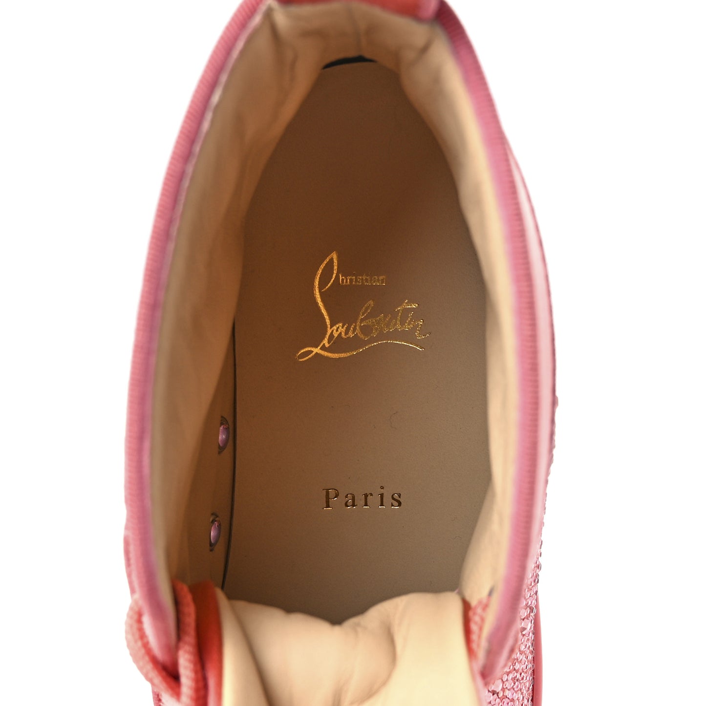 Louis Crystal Embellished Satin Orlato Flat Sneakers 41 Charlotte