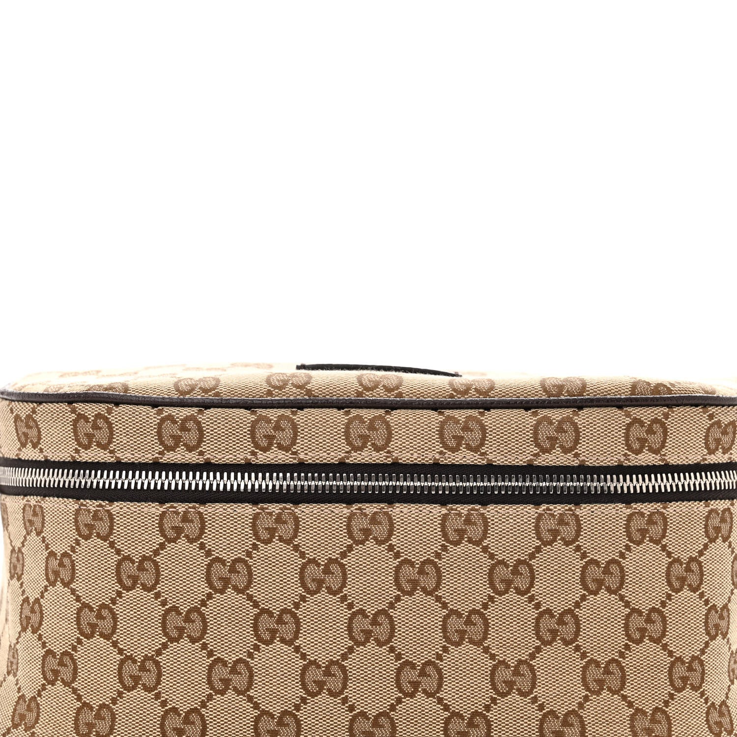 Gucci Monogram Dollar Calfskin Waist Pouch Beige Ebony Testa di Moro Marrone Scuro 8 of 10