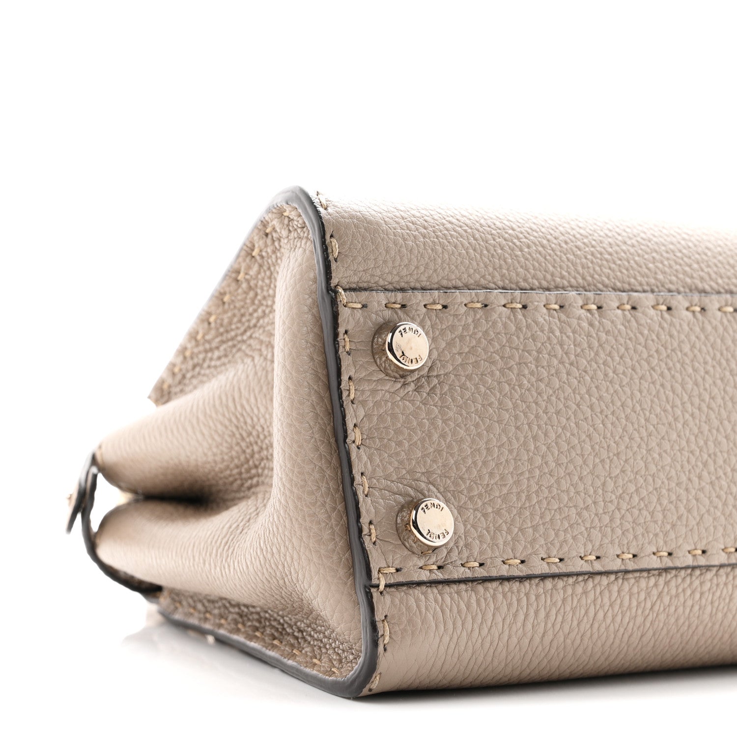 Fendi Cuoio Romano Snakeskin Selleria Mini Peekaboo Iconic Satchel Corda White 8 of 9