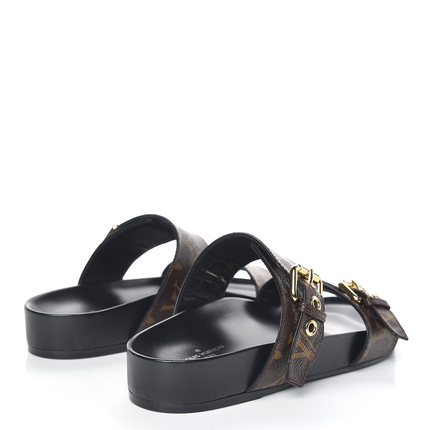 Monogram Bom Dia Mule Sandals 37 Black