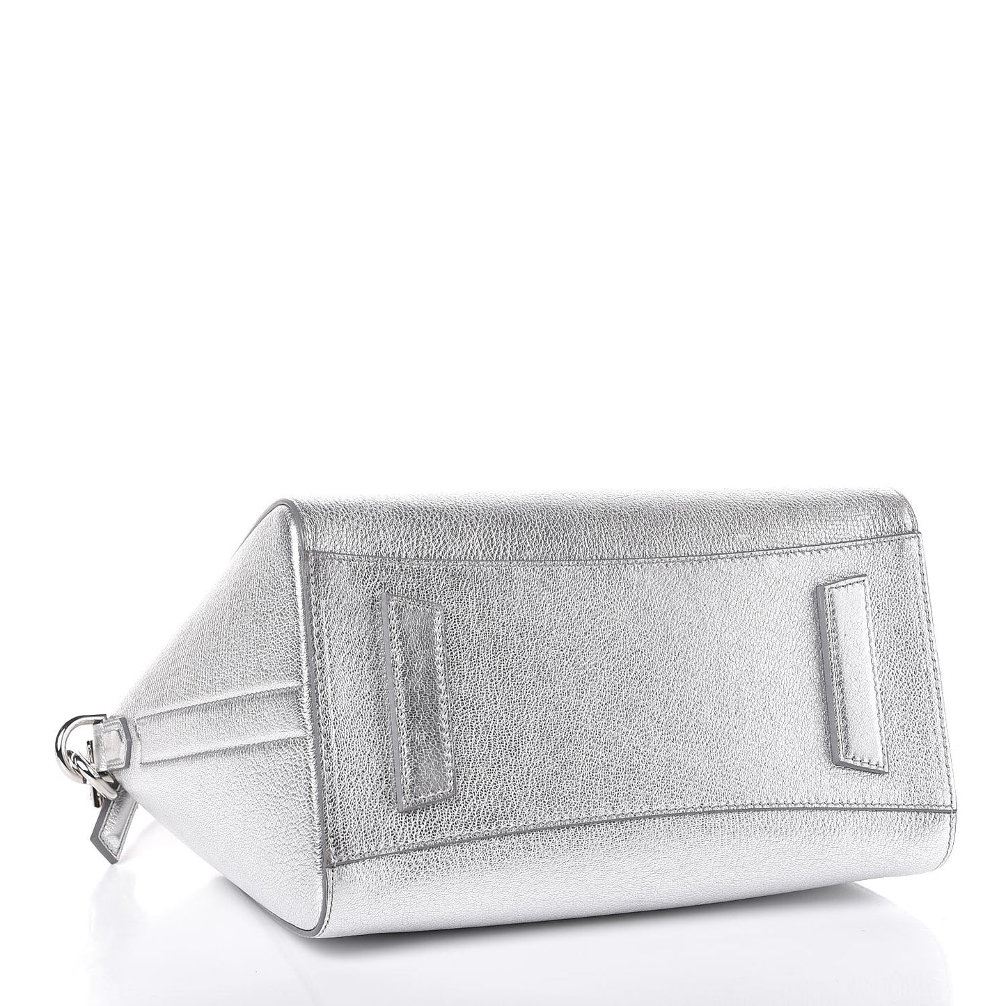 Metallic Sugar Goatskin Small Antigona Silver