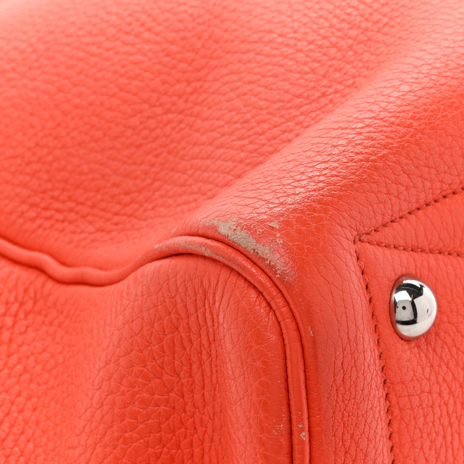 Hermes Taurillon Clemence Victoria II 35 Orange Poppy 13 of 15