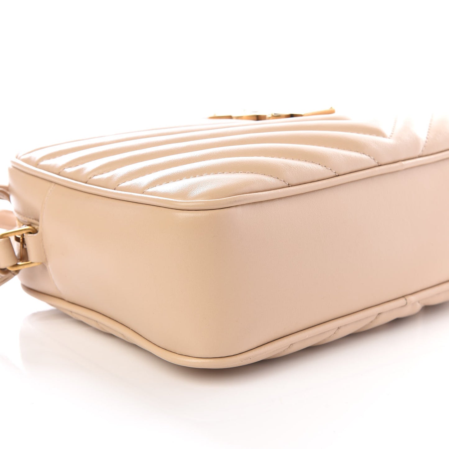 Calfskin Matelasse Monogram Lou Camera Bag Nude Powder