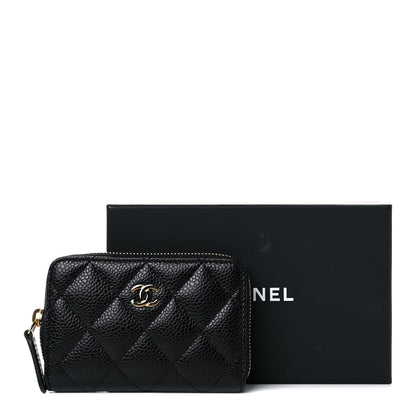 Chanel Caviar Quilted Zip Coin Purse Black 8 of 8