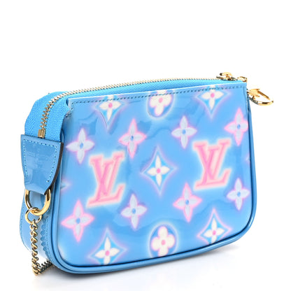 Louis Vuitton Vernis Valentine Mini Pochette Accessories Baby Blue Neon 3 of 9