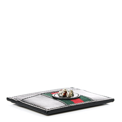 Gucci Calfskin Web Rajah Card Holder Black 4 of 7