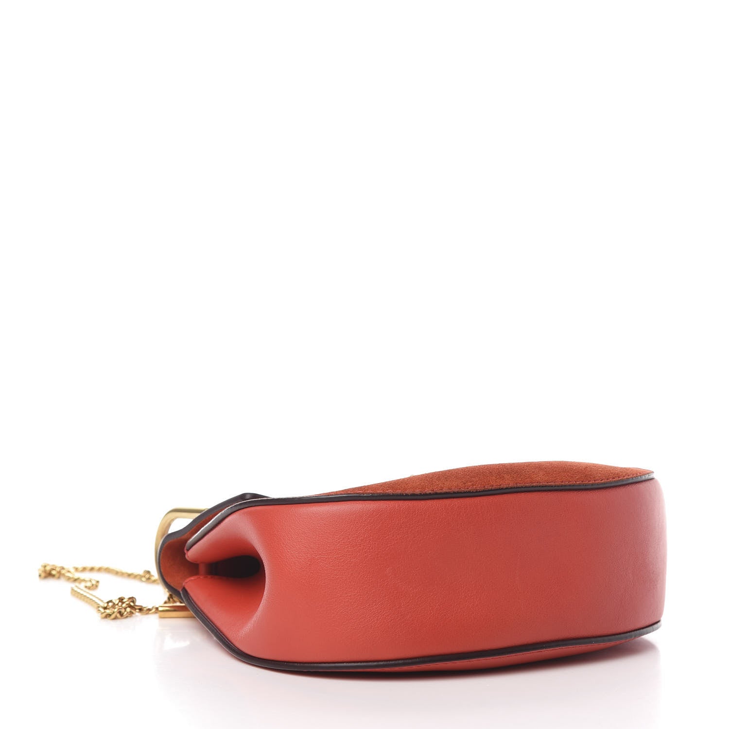 Chloe Lambskin Suede Calfskin Mini Drew Shoulder Bag Poppy 4 of 11