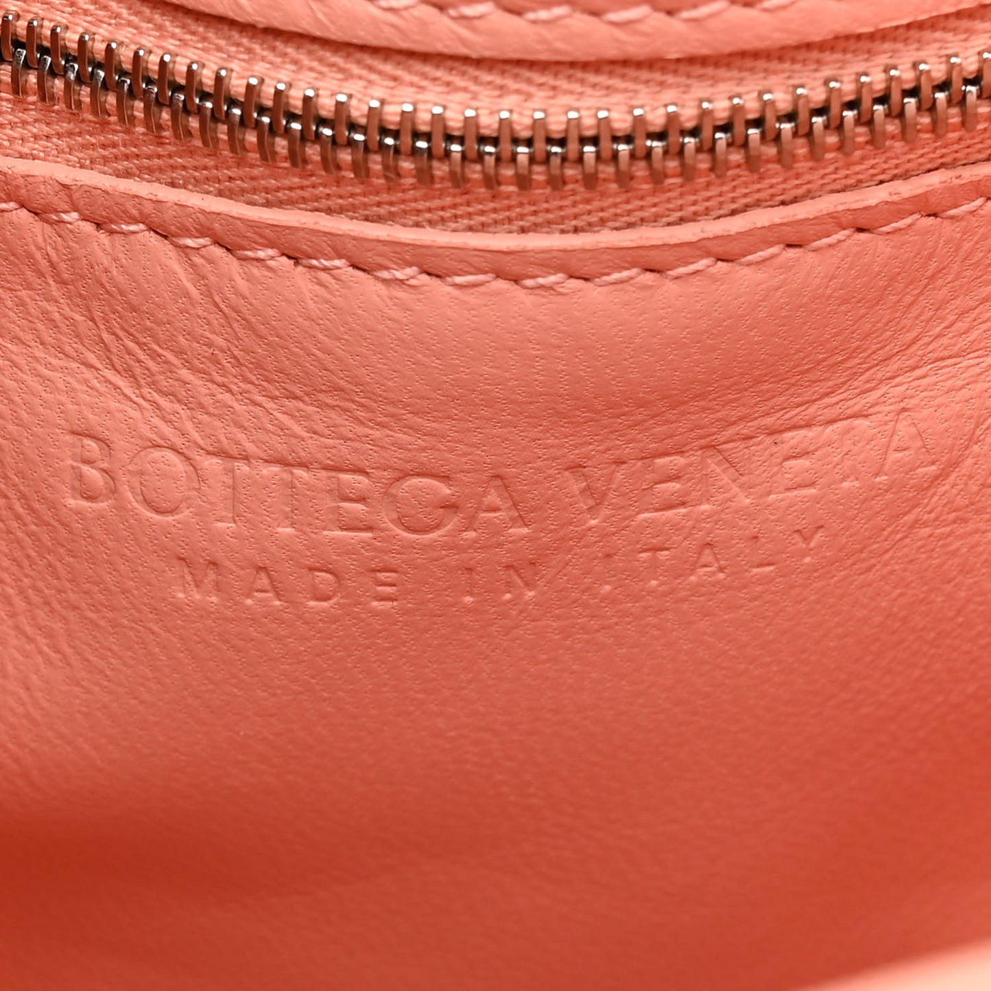 Nappa Maxi Intreccio Padded Cassette Crossbody Bag Peachy