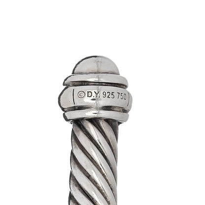 David Yurman Sterling Silver 18K Yellow Gold 4mm Cable Classics Bracelet 3 of 4