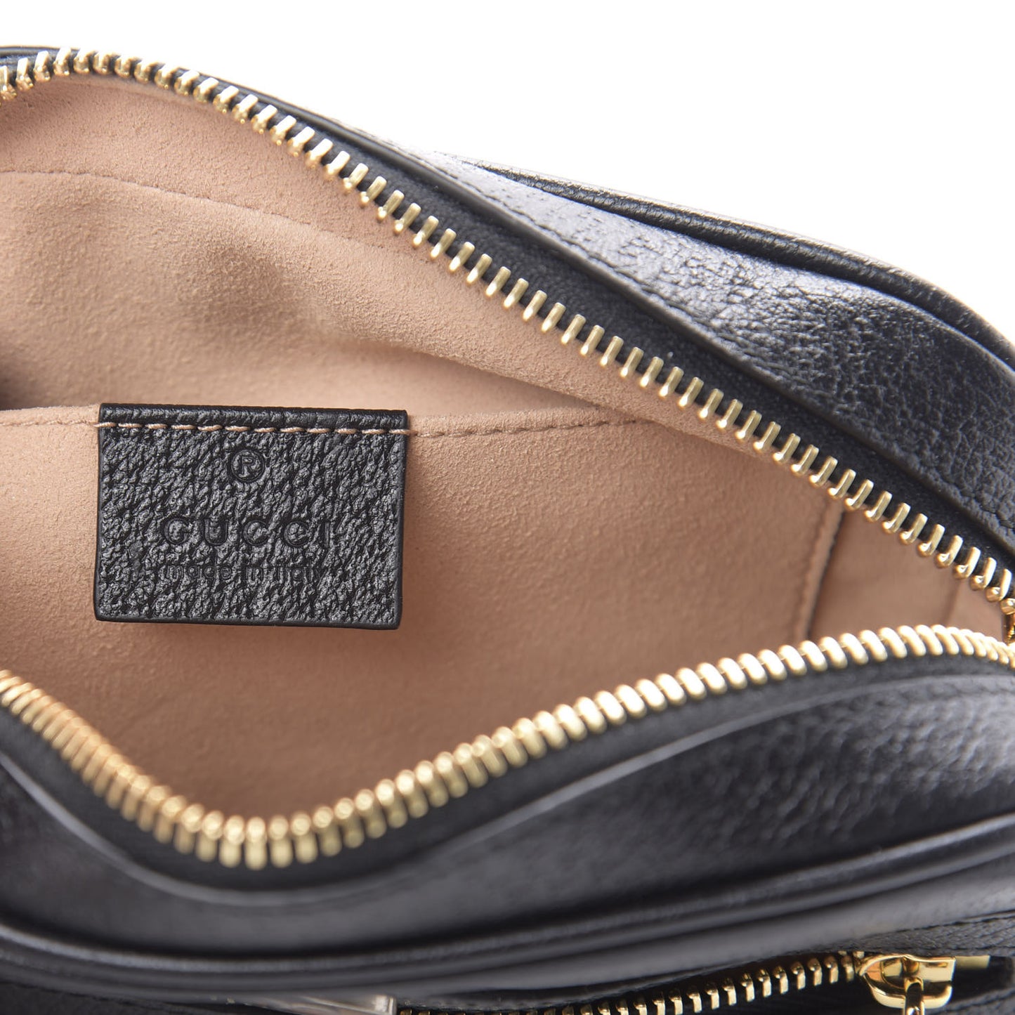 Calfskin Web Mini Ophidia Shoulder Bag Black