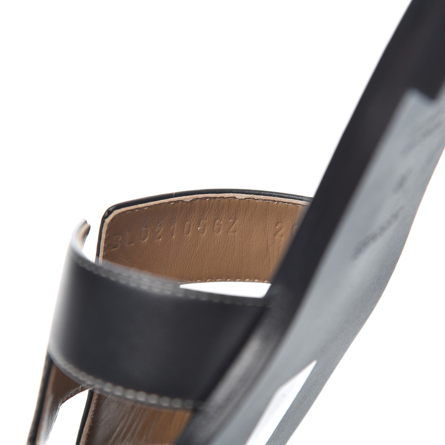 Hermes Box Calfskin Oran Sandals 39 Black 8 of 11