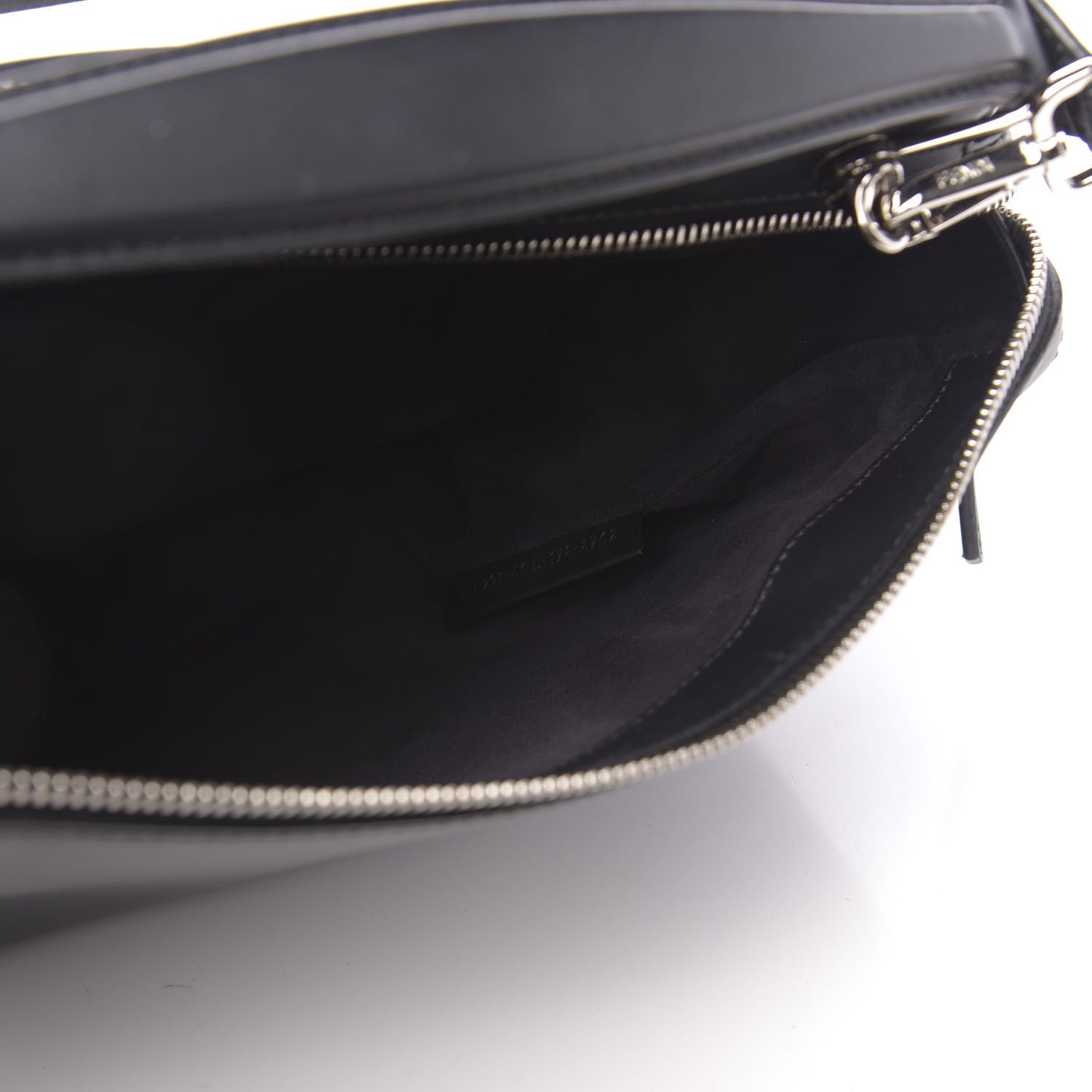 Fendi Vitello Baltico Dolce DotCom Satchel Black 6 of 10