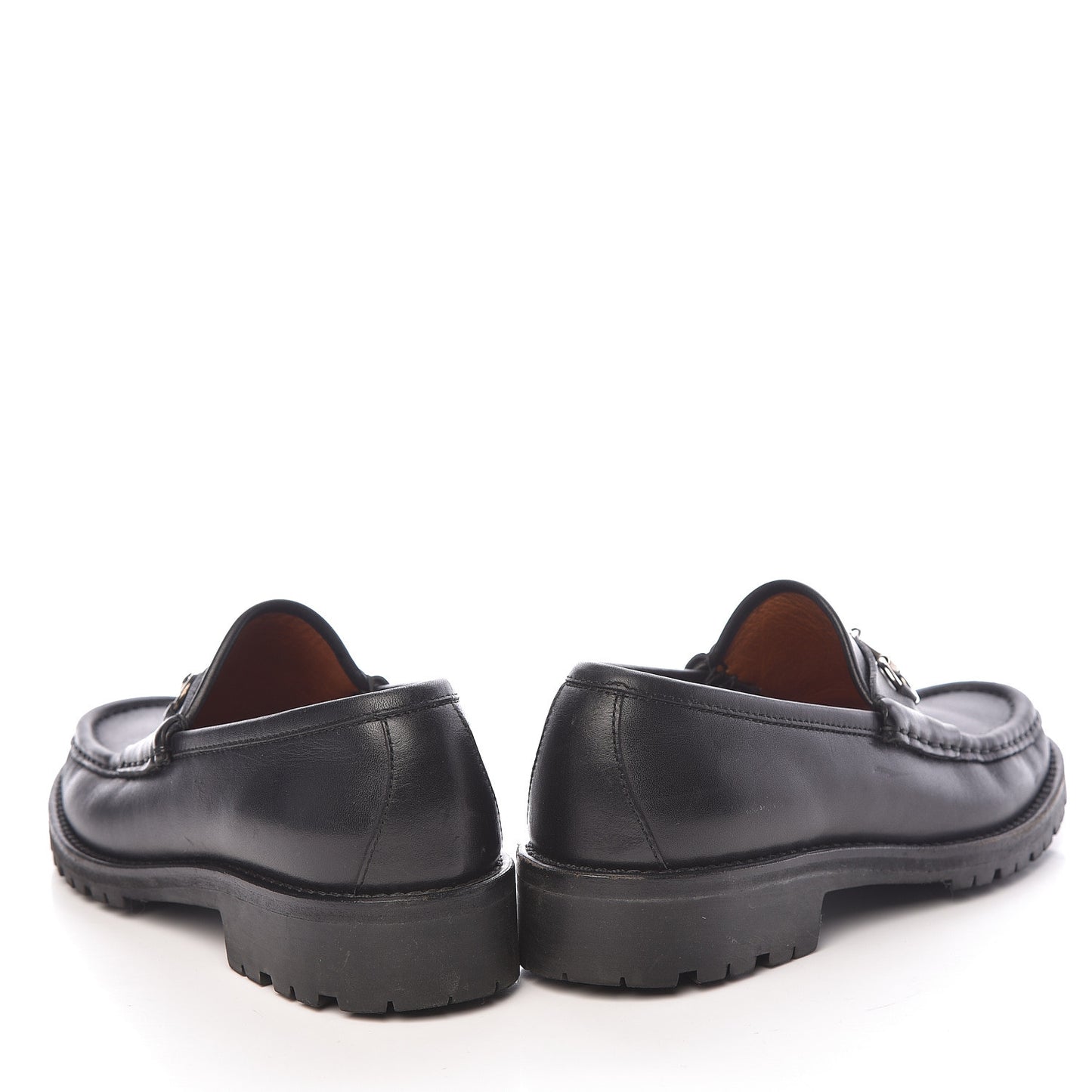 Laredo Calf Horsebit Lug Sole Loafers 6.5 Black