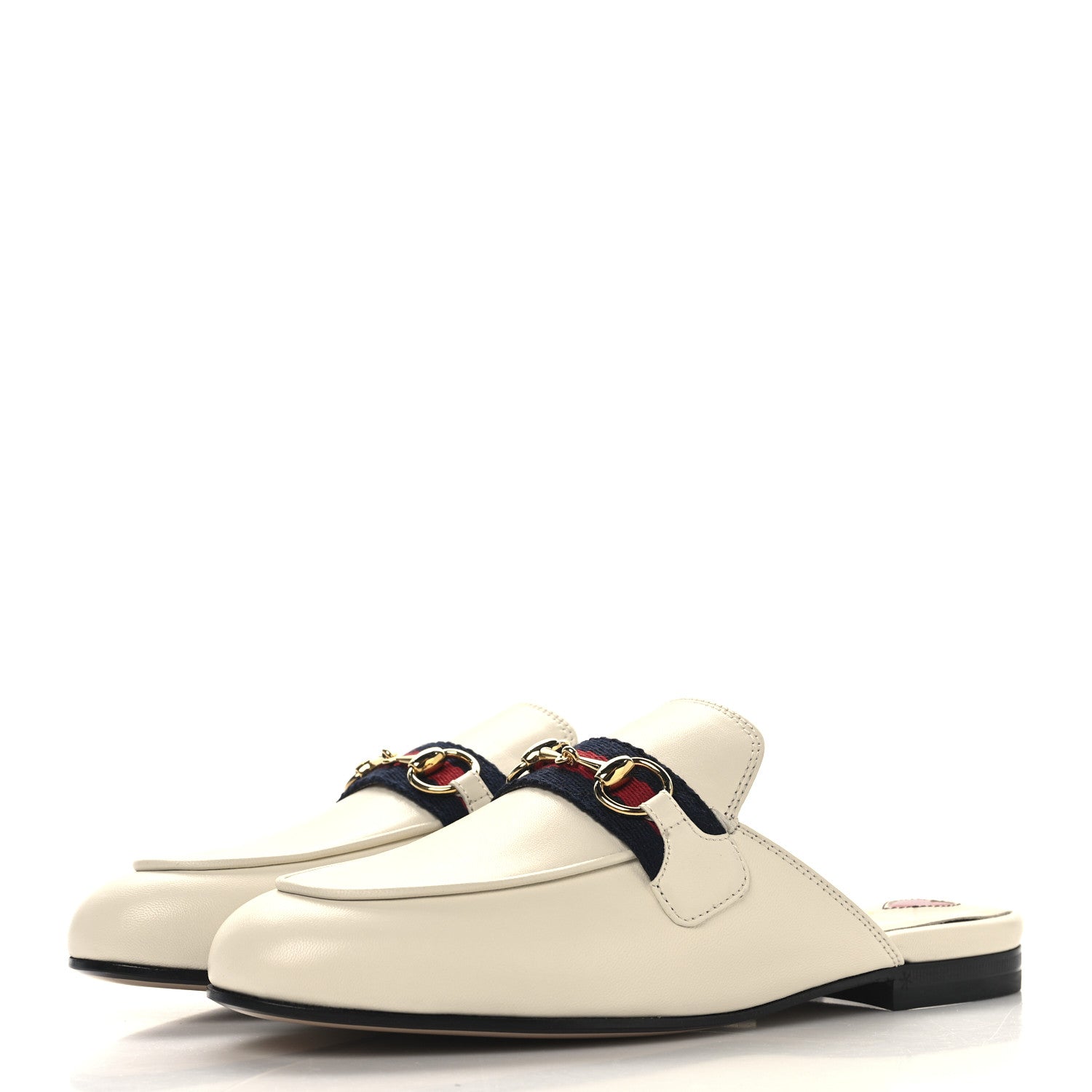 Gucci Malaga Kid Web Womens Princetown Slippers 35 Mystic White 4 of 10
