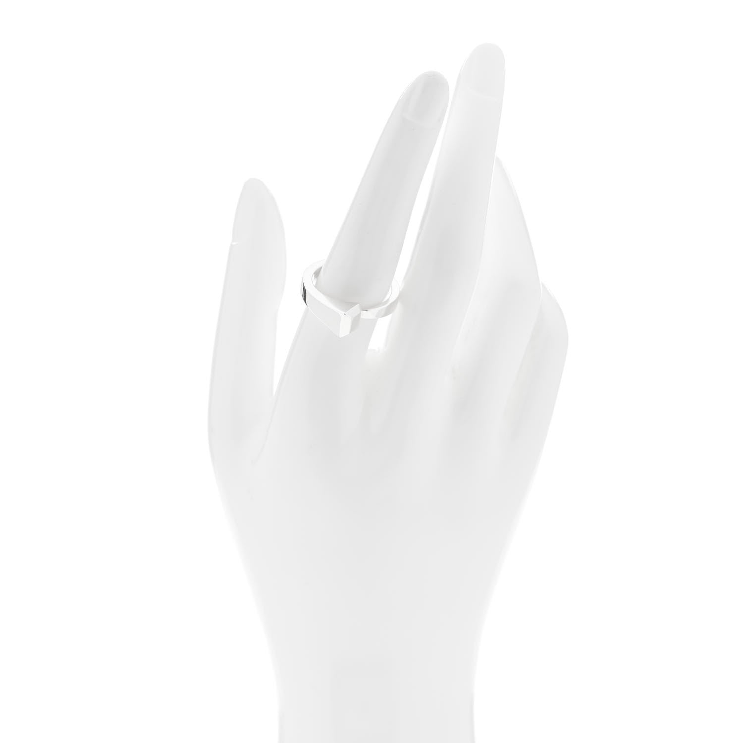 Hermes Sterling Silver PM Clou de Forge Ring 57 8 2 of 5