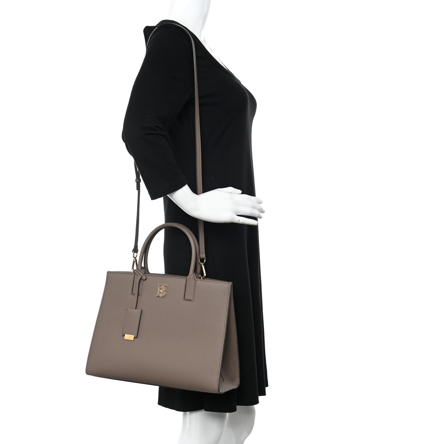Grained Calfskin Small Frances Tote Light Saddle Brown