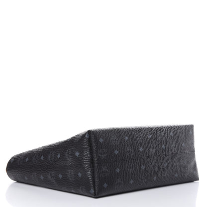 MCM Visetos Medium Anya Shopper Tote Black 4 of 8