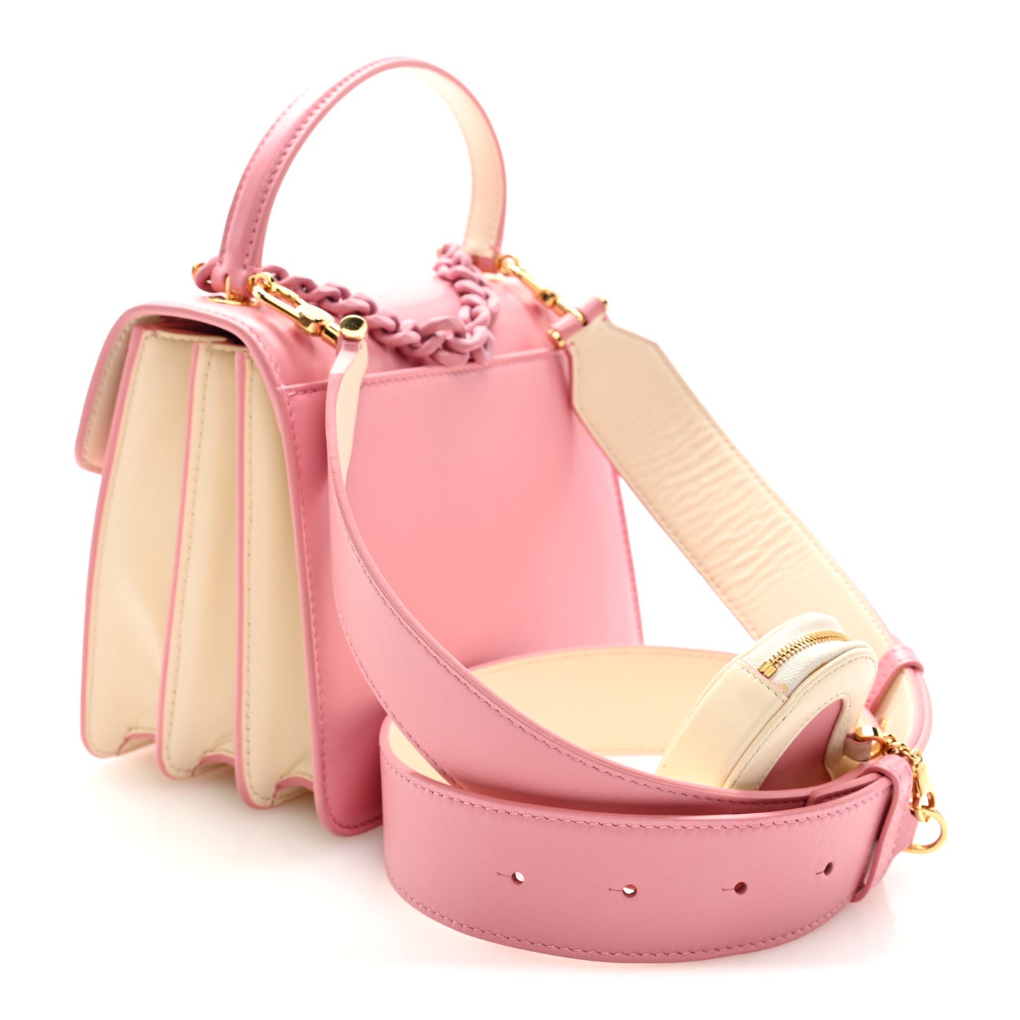 Calfskin Serpenti Forever Top Handle Pink