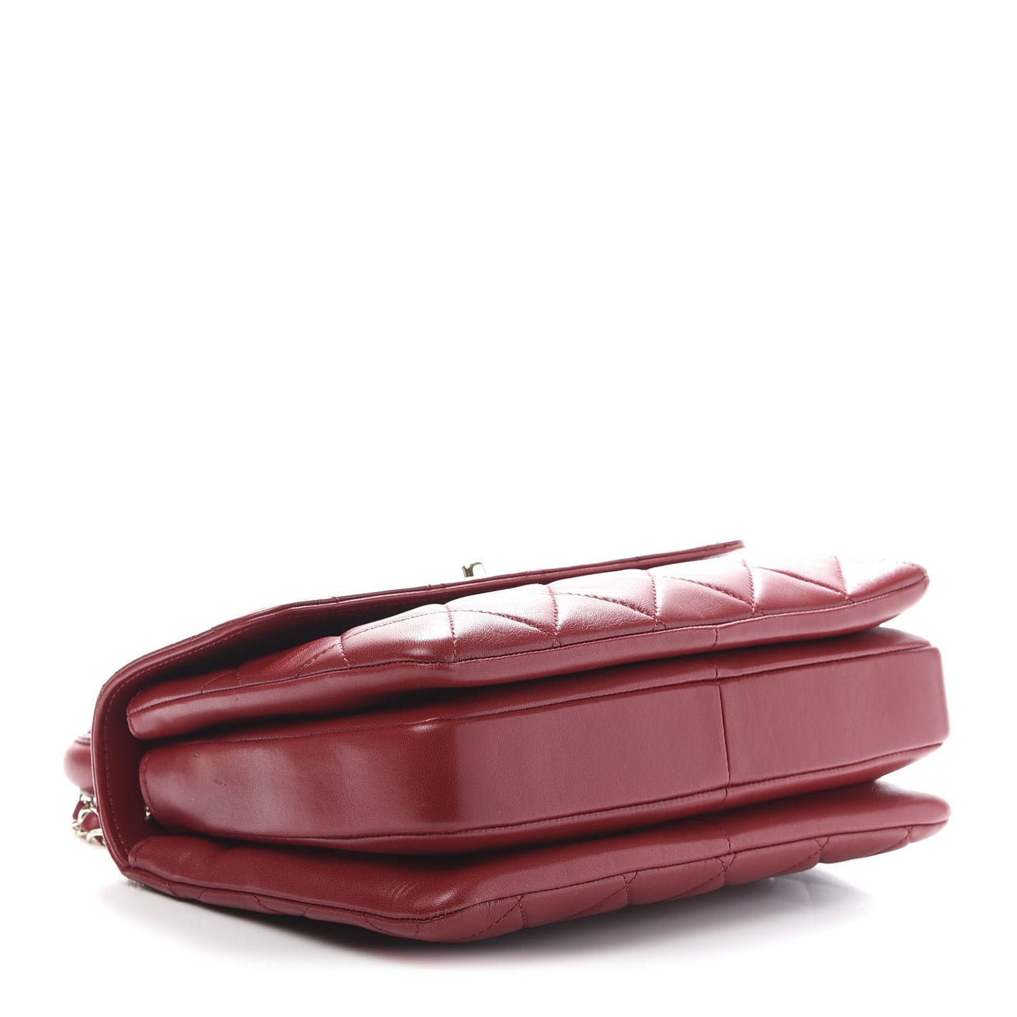Lambskin Quilted Small Trendy CC Flap Dual Handle Bag Red