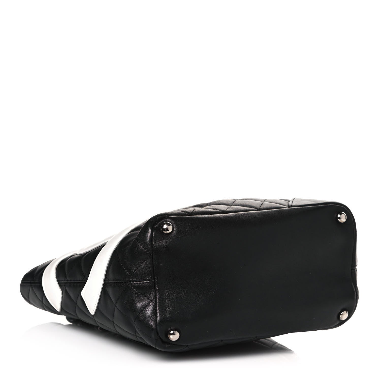 Chanel Calfskin Quilted Medium Cambon Tote Black White 4 of 17