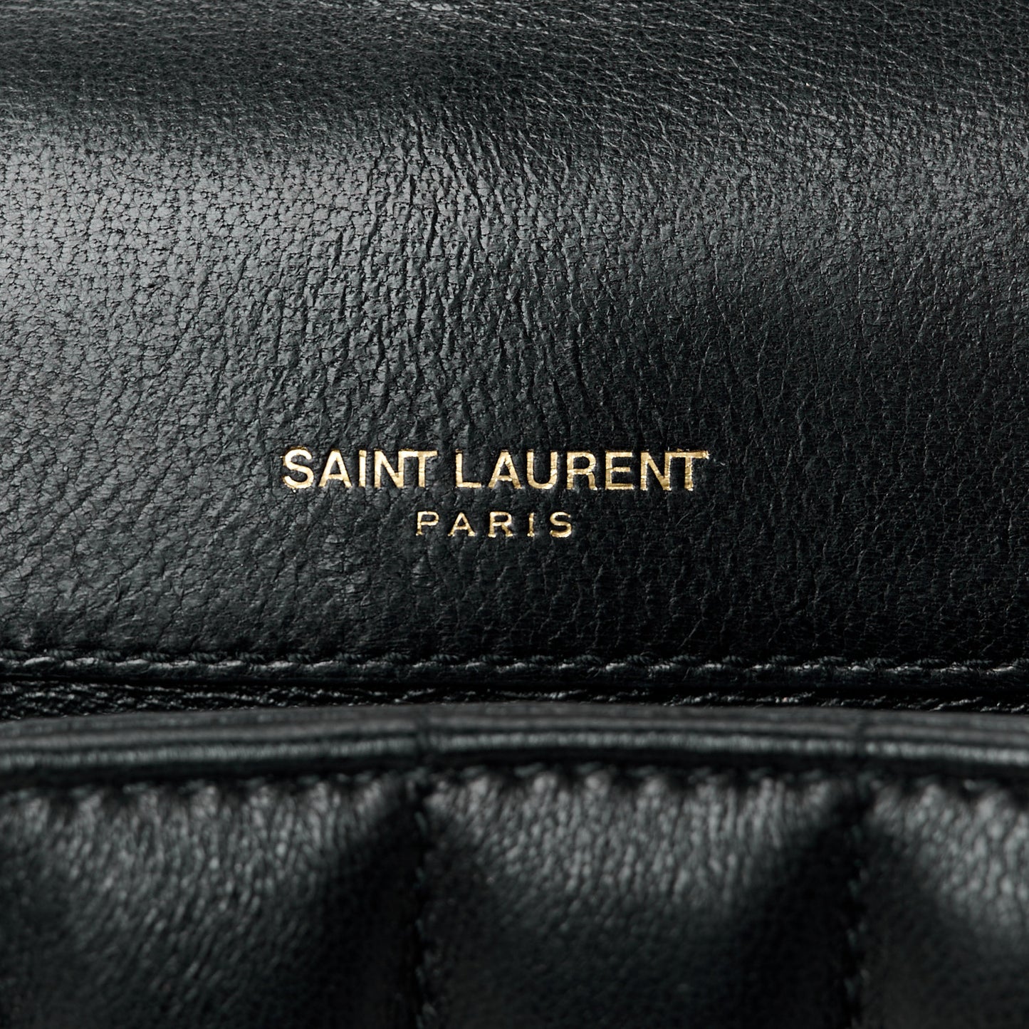Lambskin Matelasse Monogram Medium Vicky Chain Bag Black