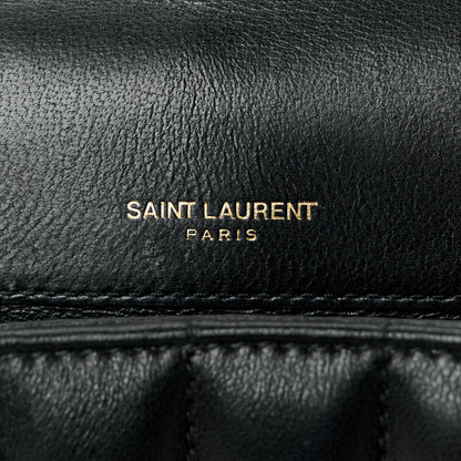 Saint Laurent Lambskin Matelasse Monogram Medium Vicky Chain Bag Black 6 of 11