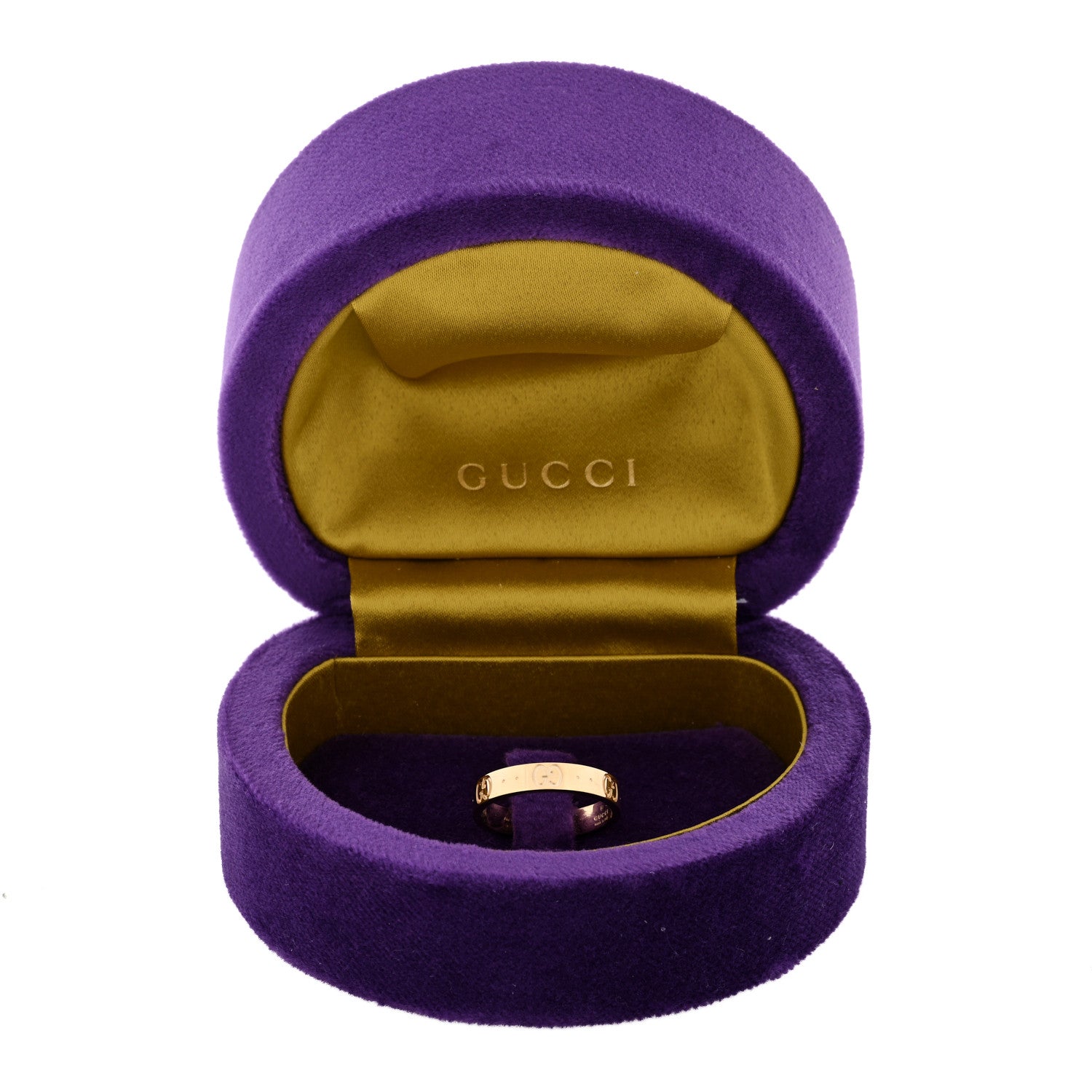 Gucci 18K Yellow Gold 4mm Icon Thin Band Ring 56 7.5 5 of 5