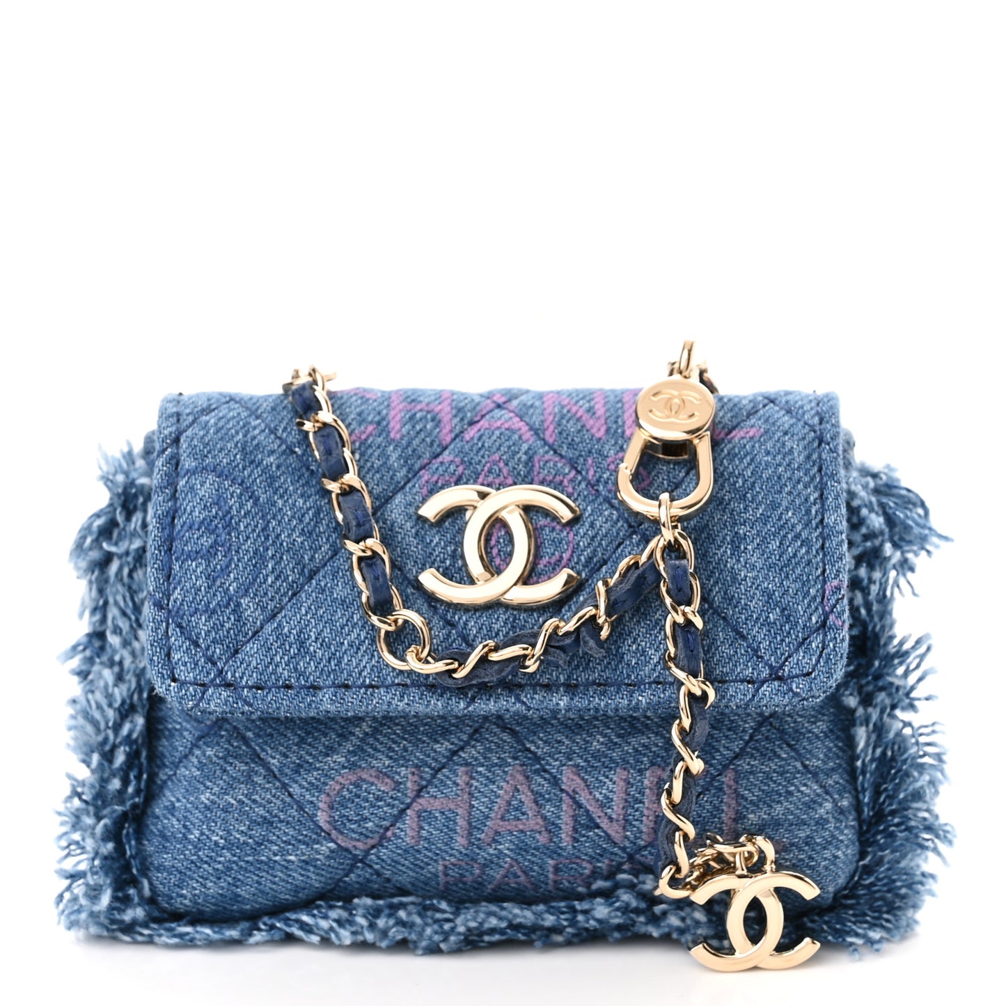 Denim Quilted Denim Mood Belt Bag Blue Multicolor