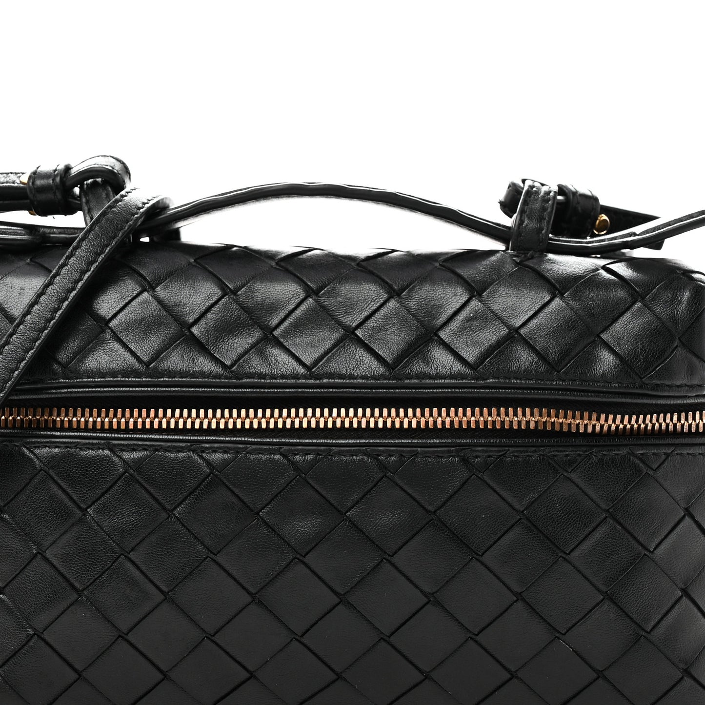 Calfskin Intrecciato Bang Bang Vanity Case Black