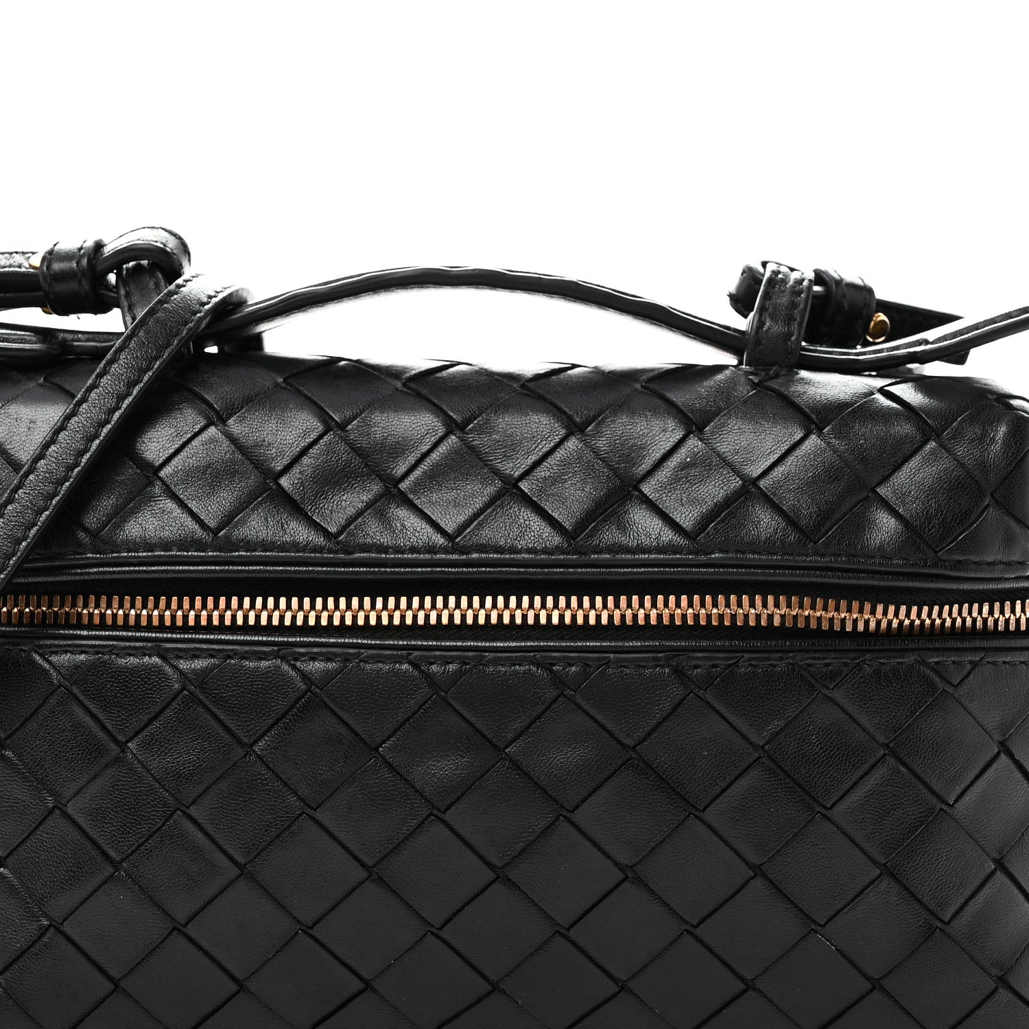 Bottega Veneta Calfskin Intrecciato Bang Bang Vanity Case Black 7 of 9