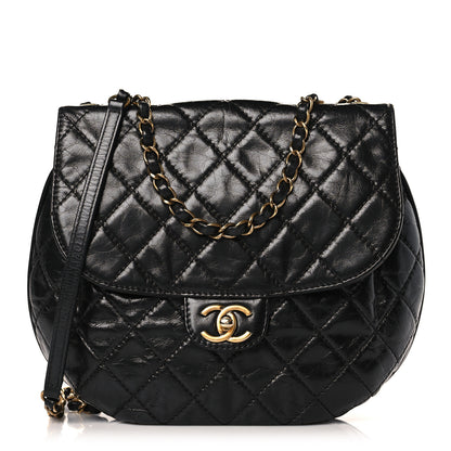 Chanel Glazed Calfskin Quilted Medium Bubble CC Flap Black 1 of 9
