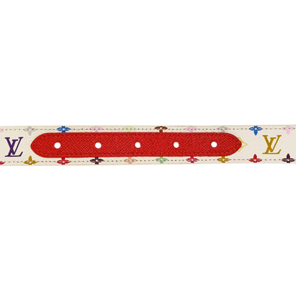 Louis Vuitton Monogram Multicolor Belt 80 32 White Red 14 of 14