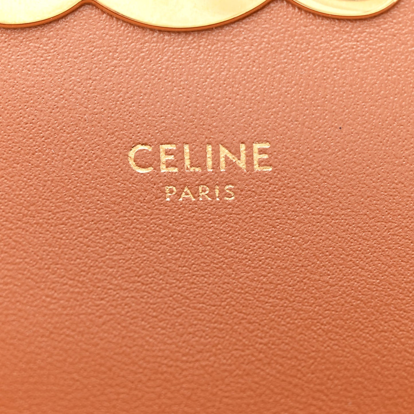Triomphe Canvas Calfskin Enveloppe Bag Tan