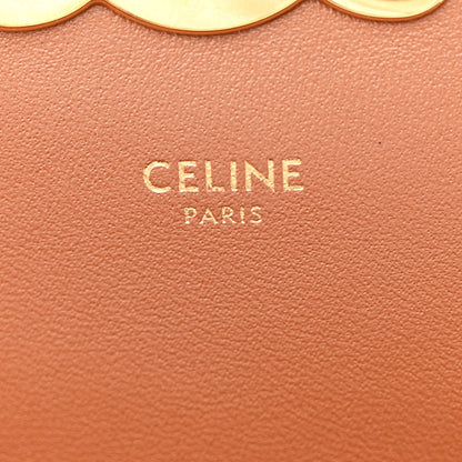 Celine Triomphe Canvas Calfskin Enveloppe Bag Tan 7 of 12