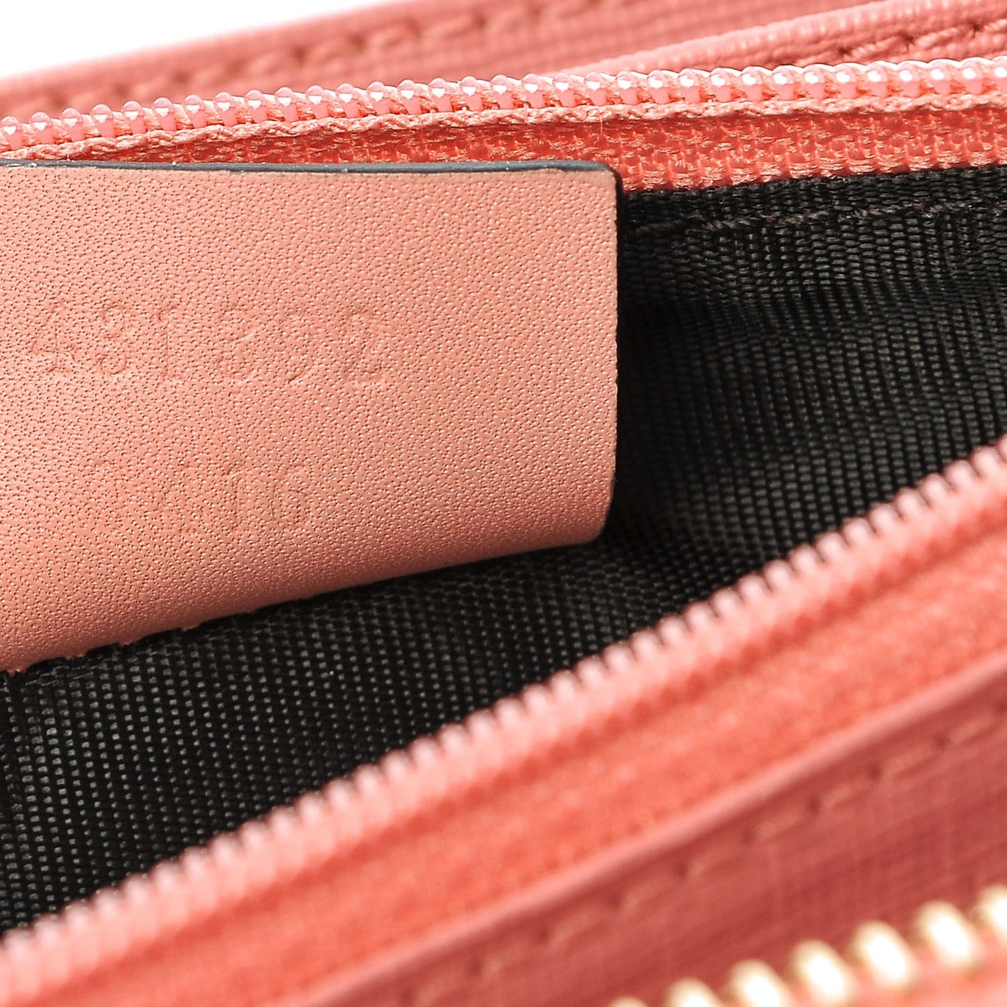 GG Supreme Monogram Embroidered Face Zip Around Wallet Pink