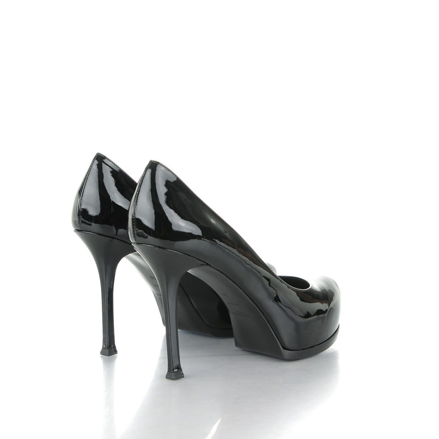 Saint Laurent Vitello Vernice Tribtoo 80 Pumps 39 Black 4 of 7