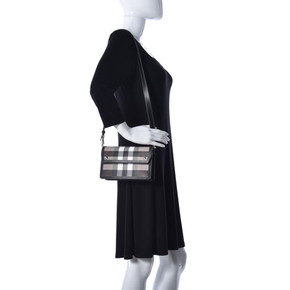 Burberry E-Canvas Giant Check Oscar Crossbody Dark Birch 2 of 8