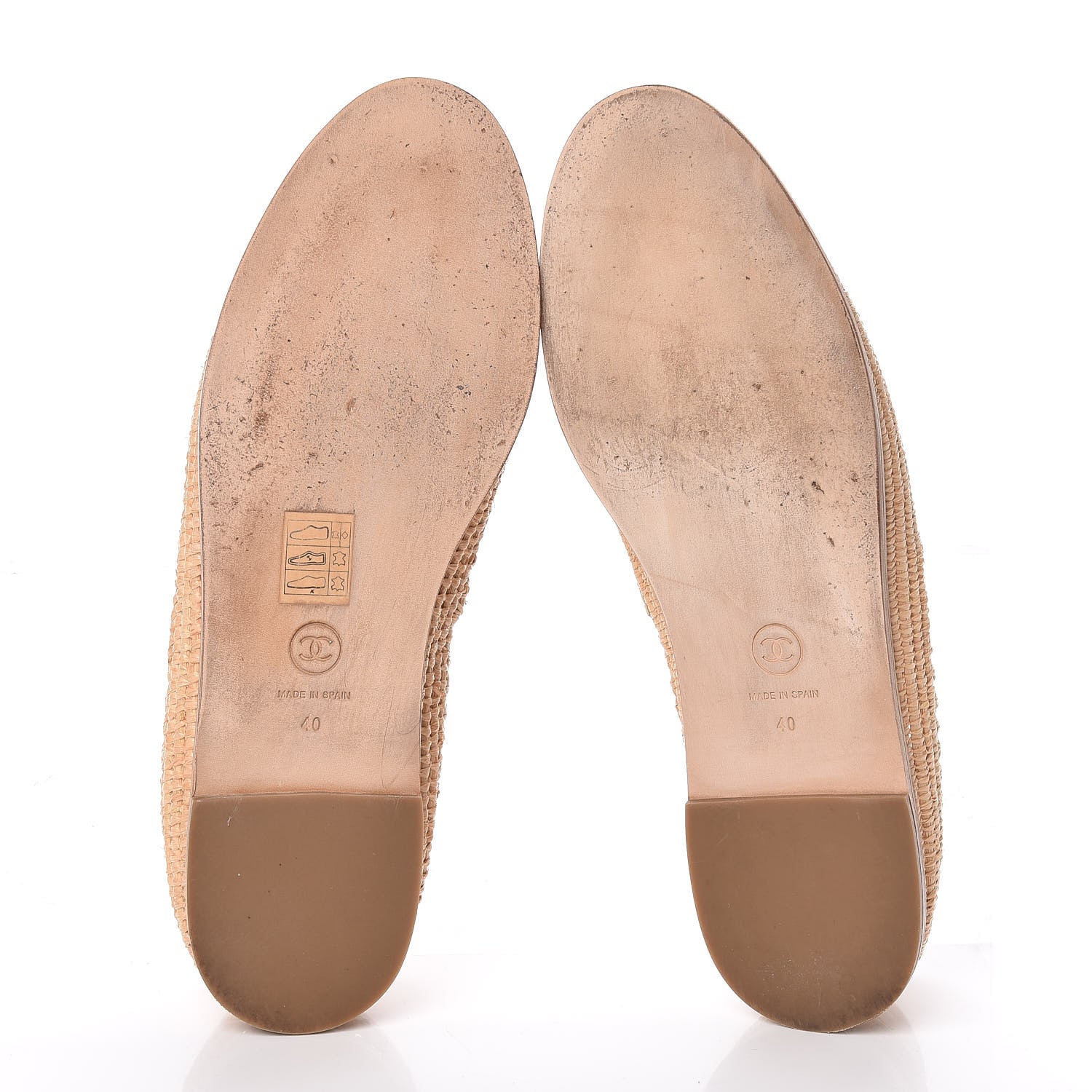 Chanel Lambskin Grosgrain CC Espadrilles 40 Ivory Black 7 of 14