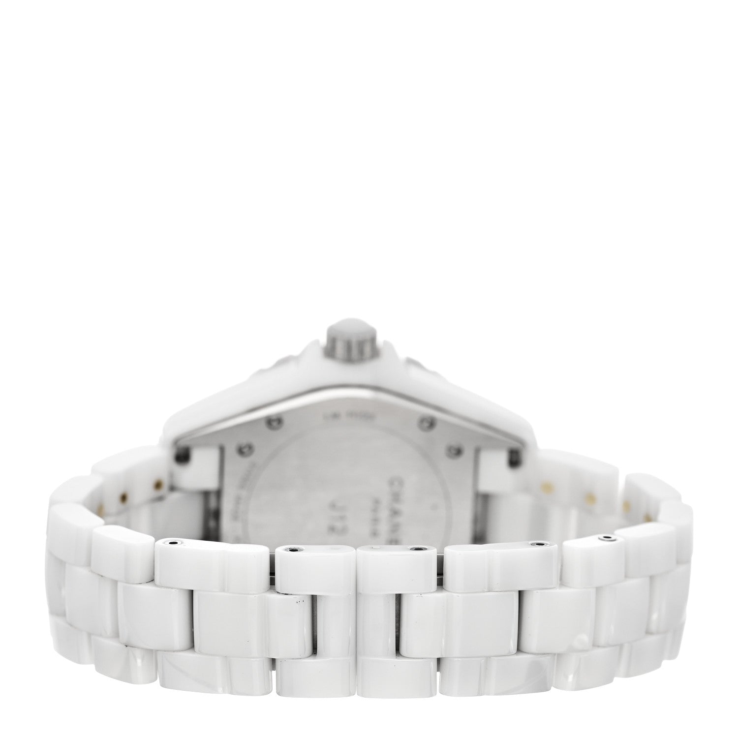 Chanel Stainless Steel Ceramic Diamond 38mm J12 Automatic Watch White 3 of 4