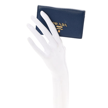Prada Vitello Grain Move Card Holder Bluette 2 of 8