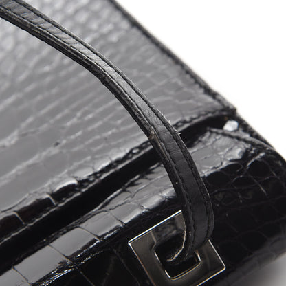 Gucci Alligator Shoulder Bag Black 9 of 10