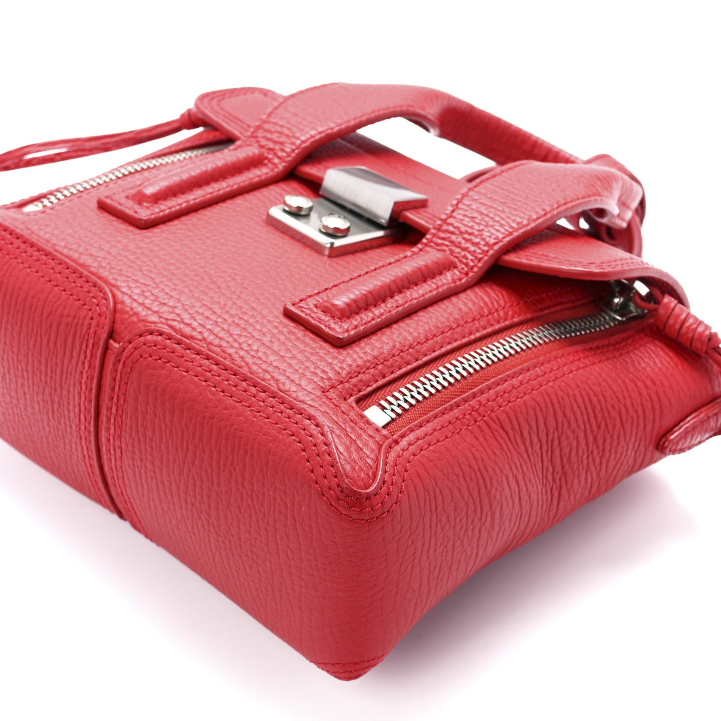 Textured Calfskin Mini Pashli Satchel Red