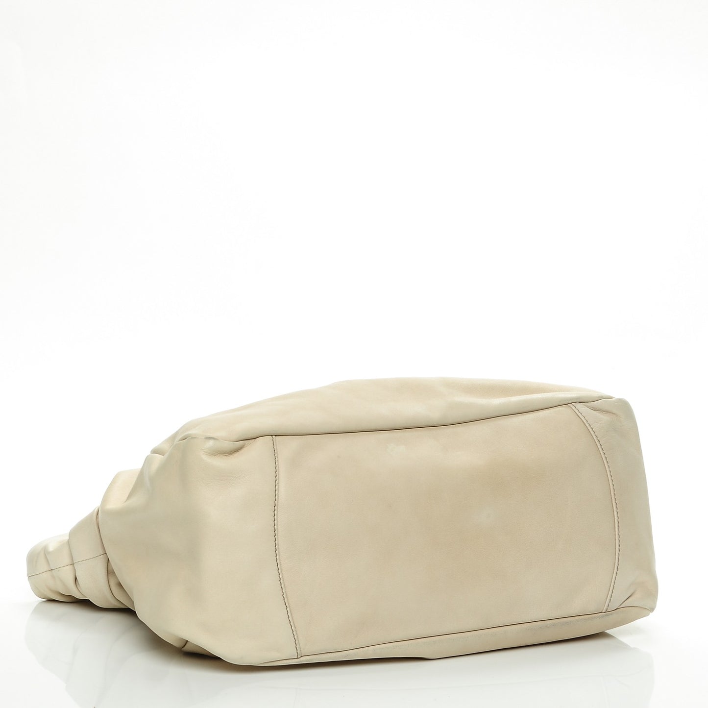 Soft Calf Pleated Shopping Tote Talco