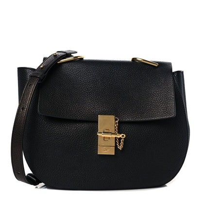 Chloe Grained Lambskin Drew Shoulder Bag Black 1 of 10