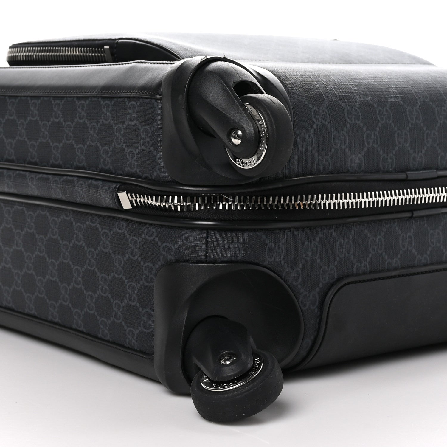 Gucci GG Supreme Monogram Gran Turismo Suitcase Black Grey 7 of 10